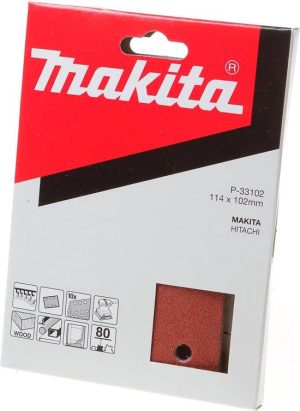 Makita P-33102 Vlak schuurvel Red - K80 - 114 x 102mm (10st)